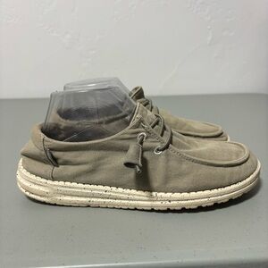Hey Dude Women's Khaki Color Neutral Wendy Grey Size 8 Slip On Casual Sneaker